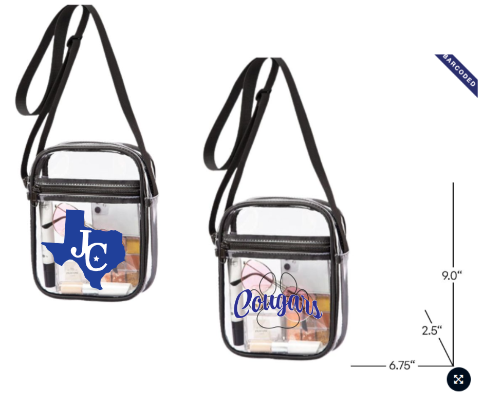 Clear Tote/cross Body Logo Purse