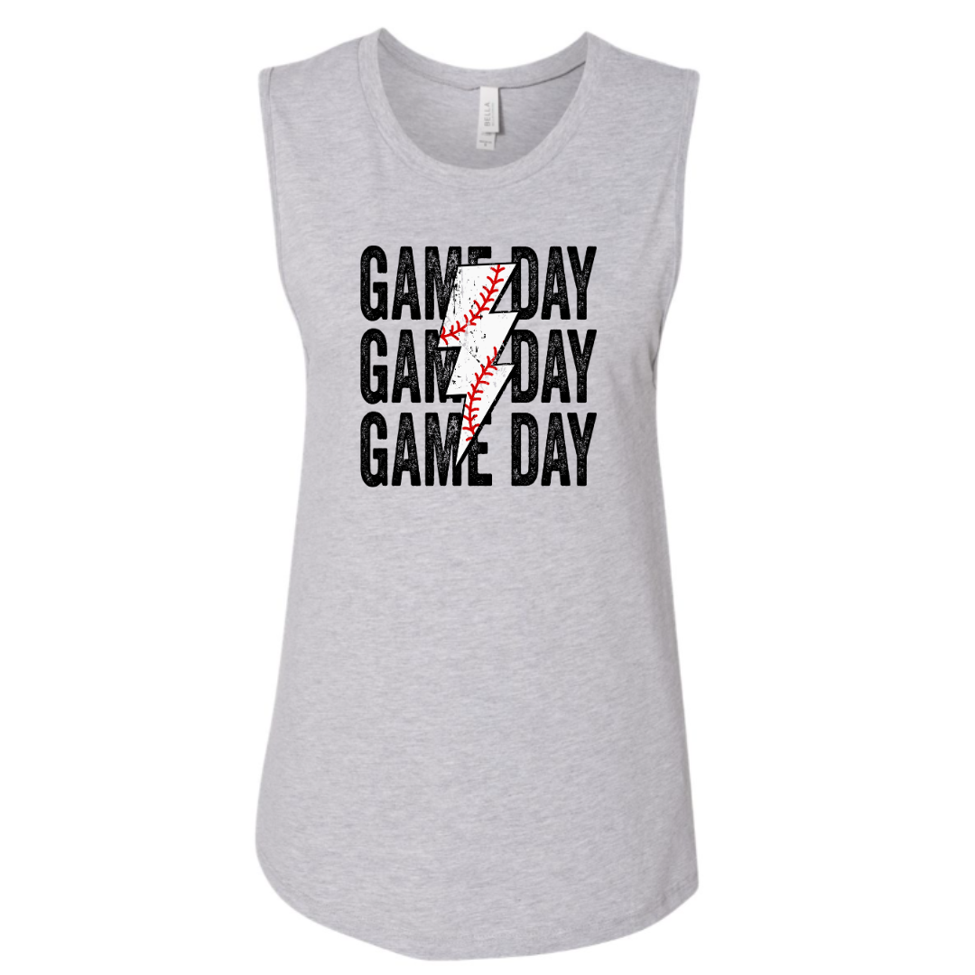 Game Day Baseball Lightening Bolt