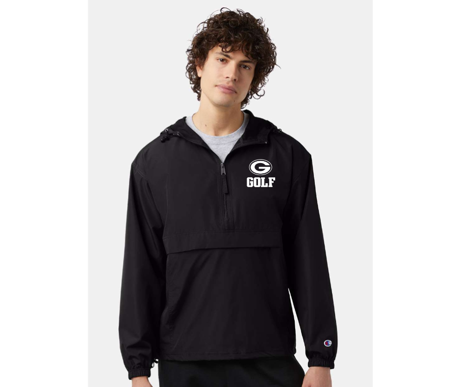 Champion Hooded Packable Quarter Zip Jacket