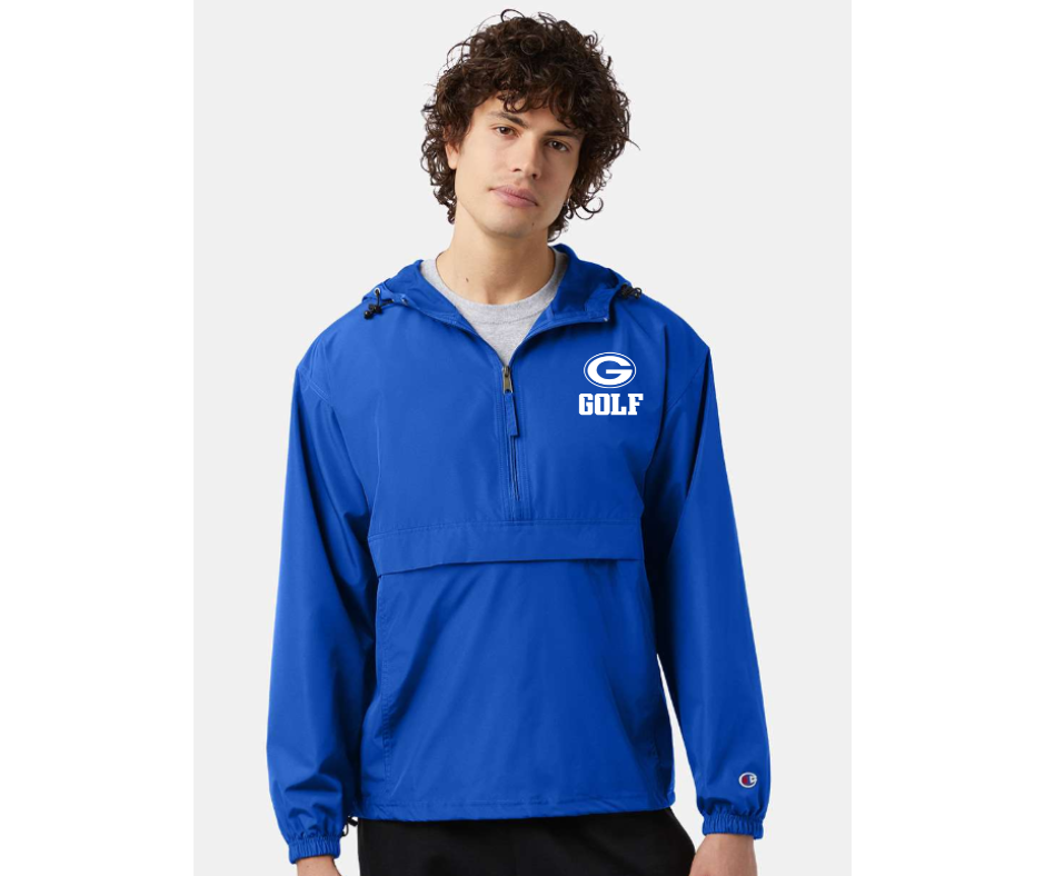Champion Hooded Packable Quarter Zip Jacket