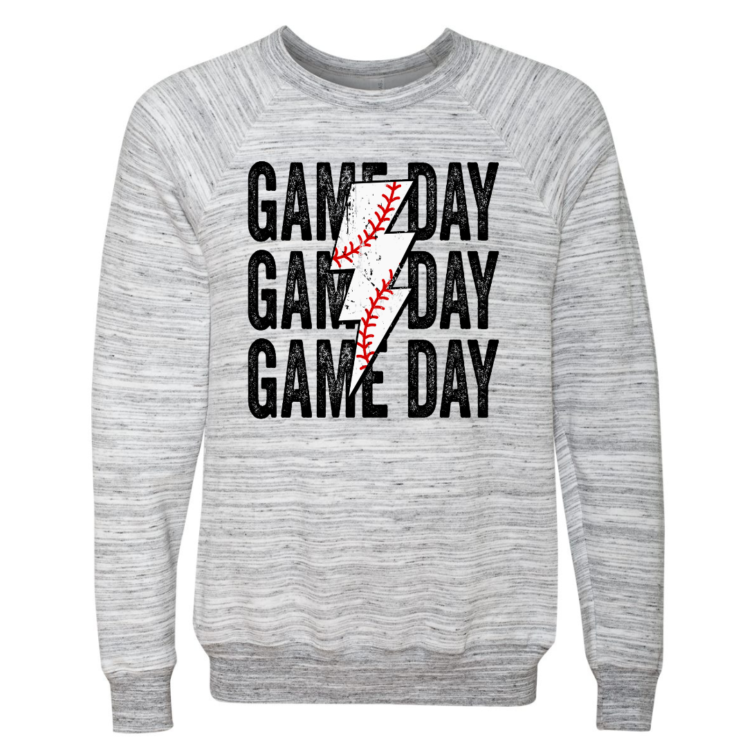 Game Day Baseball Lightening Bolt