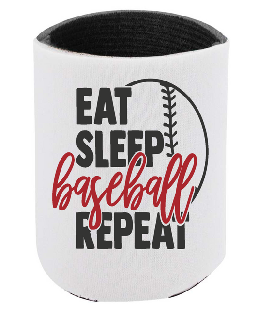 Eat Sleep Baseball Repeat Koozie
