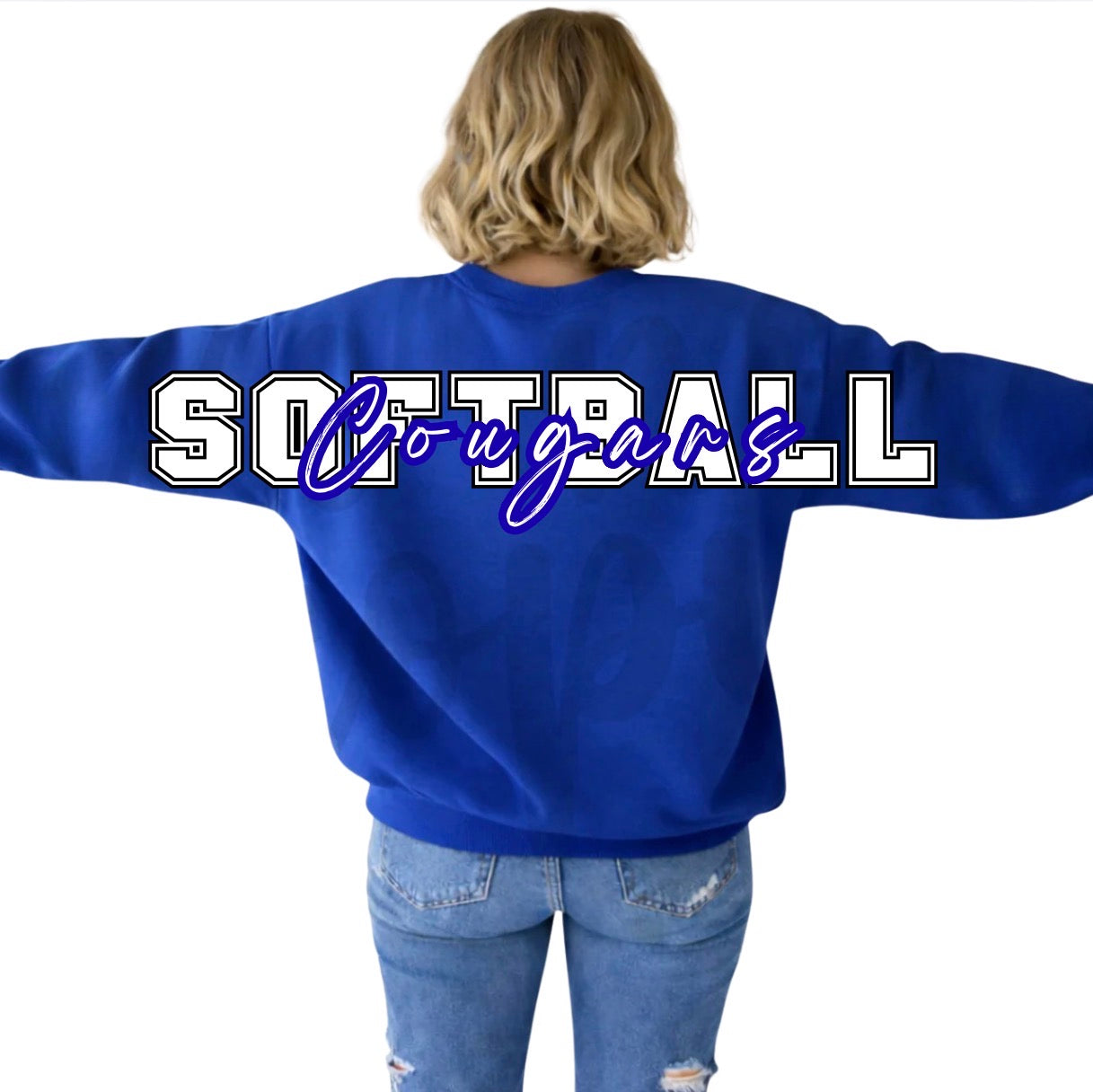Cougars Softball Oversized Back