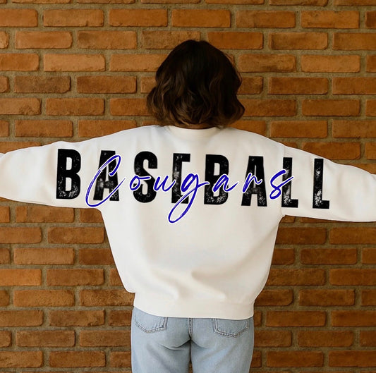 Cougars Baseball Oversized Back