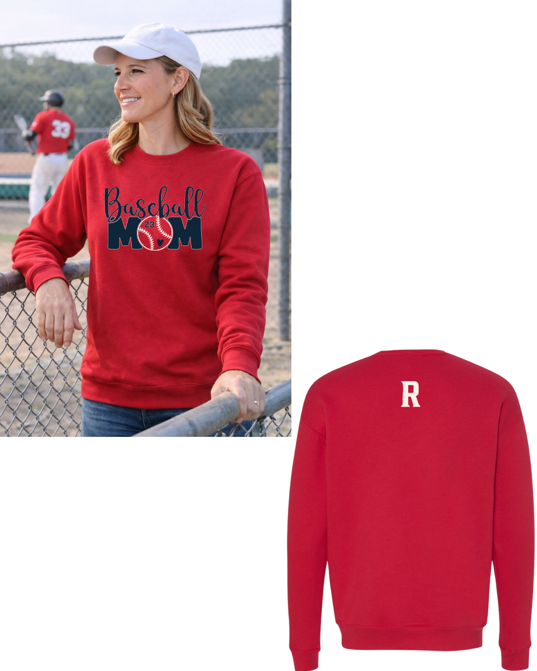 Baseball Mom Heart