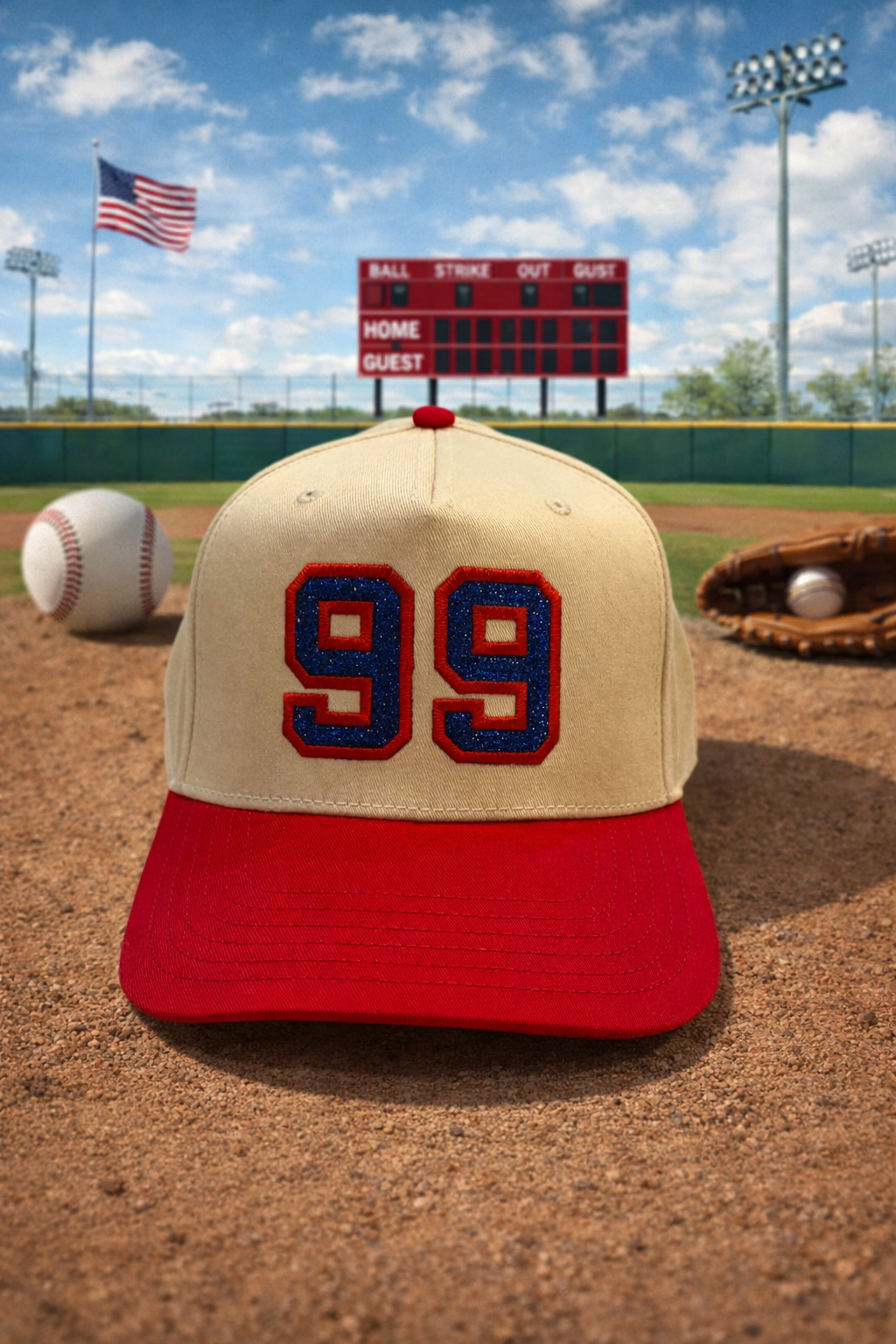 Express Glitter Number Hat