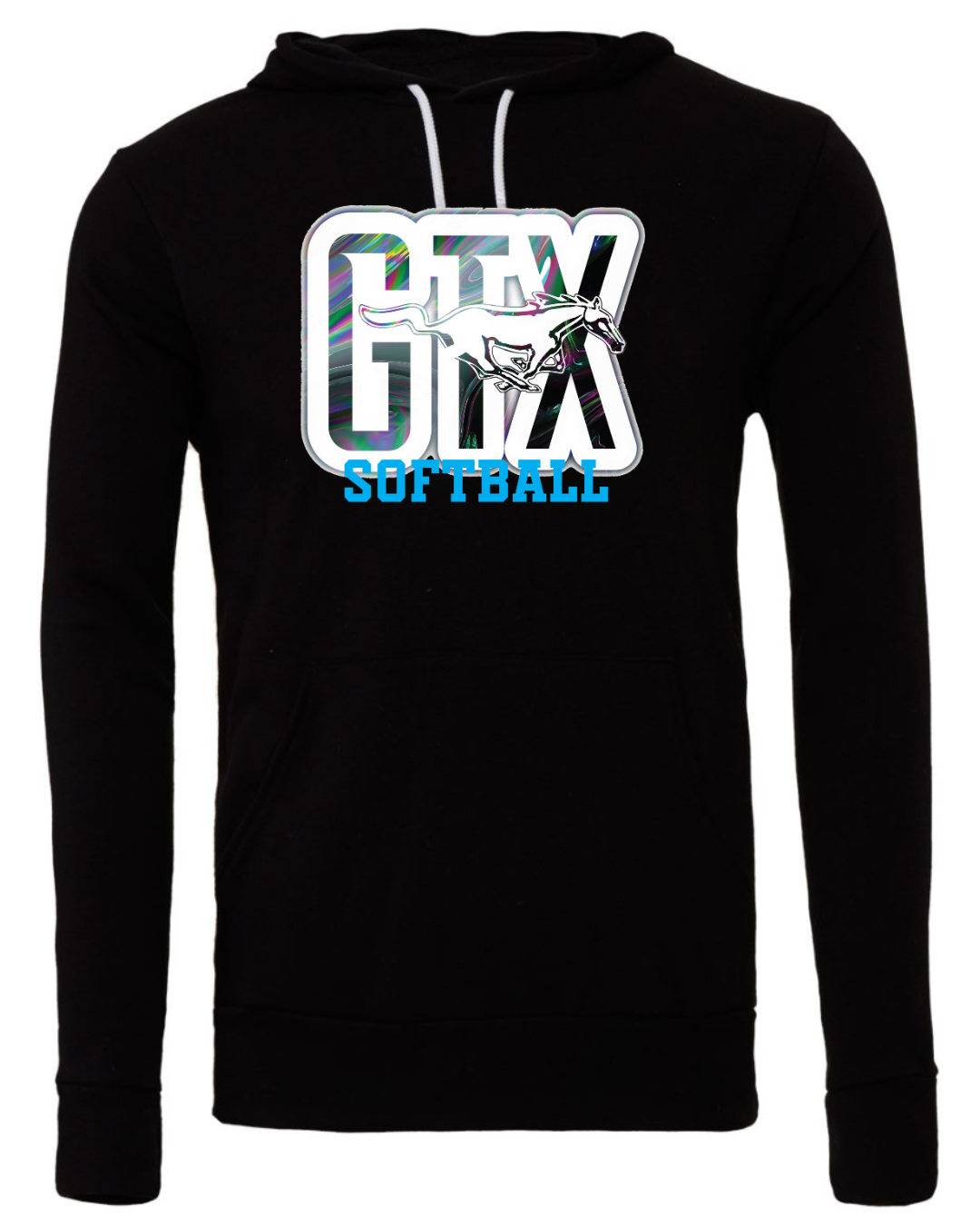 Mustangs Softball-Blockletter